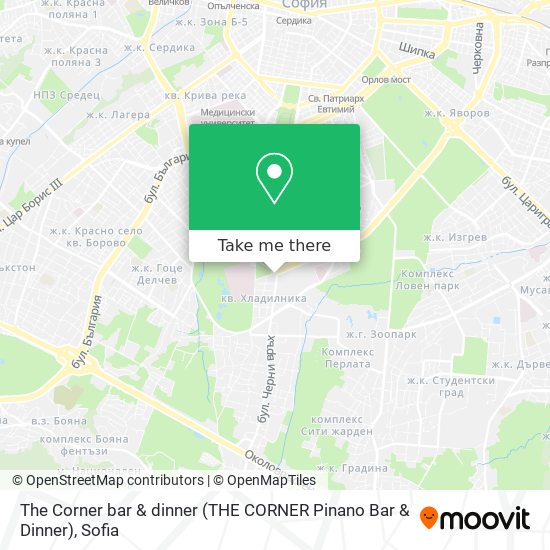 Карта The Corner bar & dinner (THE CORNER Pinano Bar & Dinner)