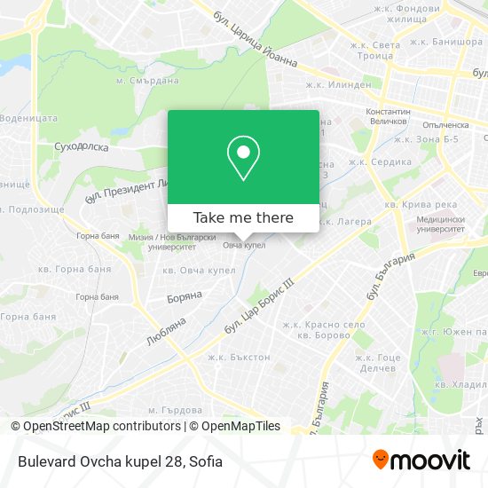 Bulevard Ovcha kupel 28 map