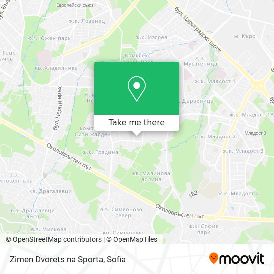 Карта Zimen Dvorets na Sporta