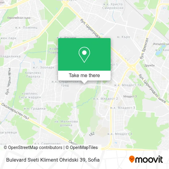 Карта Bulevard Sveti Kliment Ohridski 39