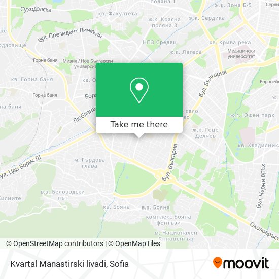 Kvartal Manastirski livadi map