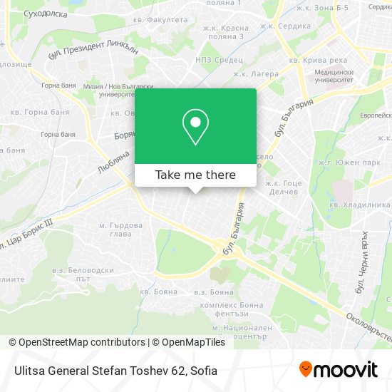 Ulitsa General Stefan Toshev 62 map