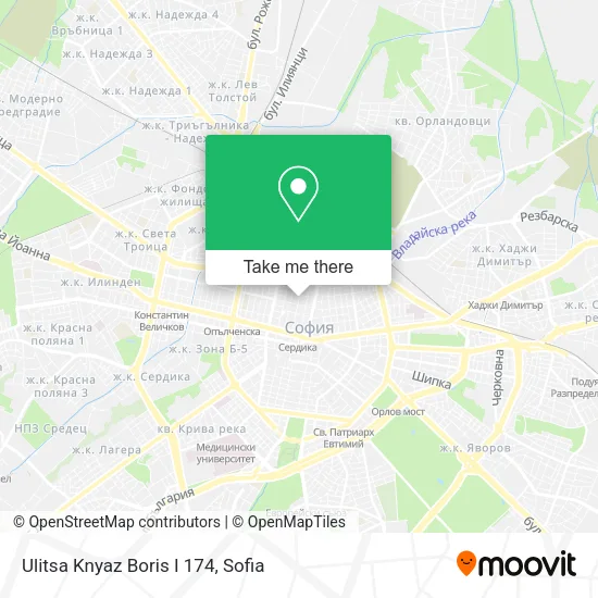Карта Ulitsa Knyaz Boris I 174