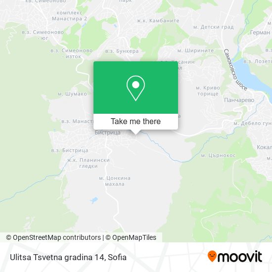 Ulitsa Tsvetna gradina 14 map