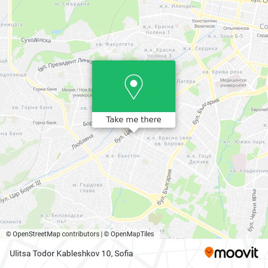 Ulitsa Todor Kableshkov 10 map