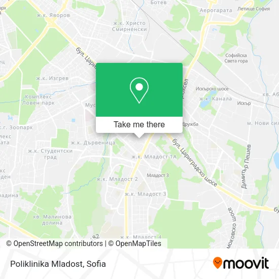 Карта Poliklinika Mladost