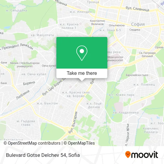 Карта Bulevard Gotse Delchev 54