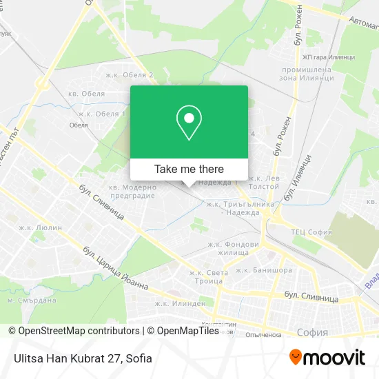Карта Ulitsa Han Kubrat 27