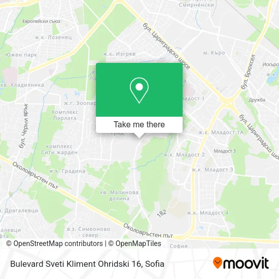 Карта Bulevard Sveti Kliment Ohridski 16