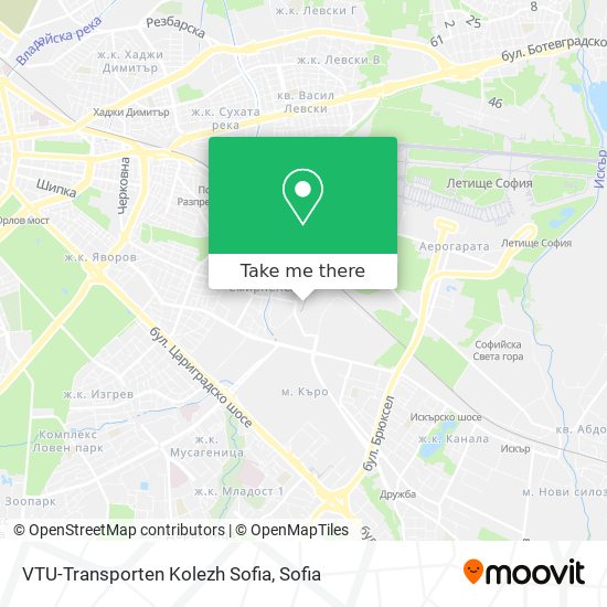 VTU-Transporten Kolezh Sofia map