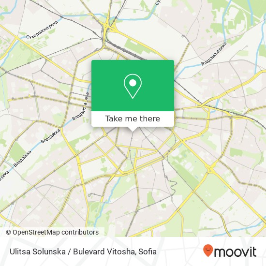 Ulitsa Solunska / Bulevard Vitosha map