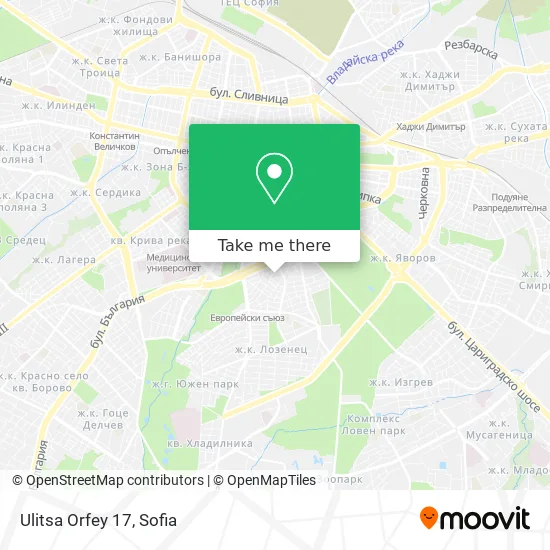 Карта Ulitsa Orfey 17