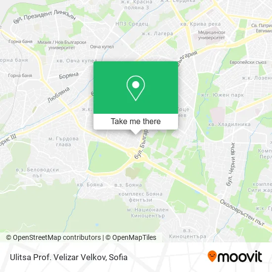 Карта Ulitsa Prof. Velizar Velkov