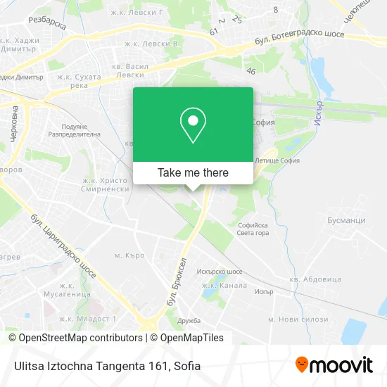 Карта Ulitsa Iztochna Tangenta 161