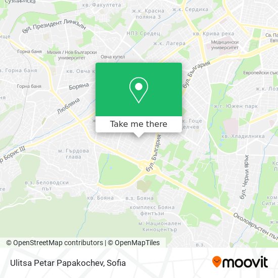 Ulitsa Petar Papakochev map