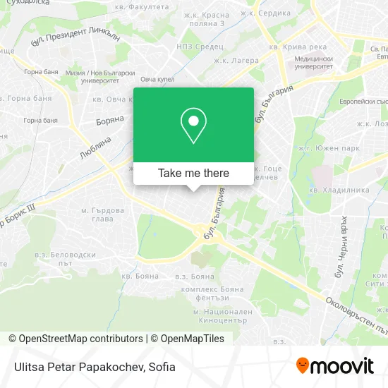 Карта Ulitsa Petar Papakochev