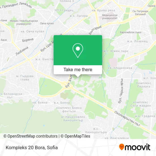 Карта Kompleks 20 Bora