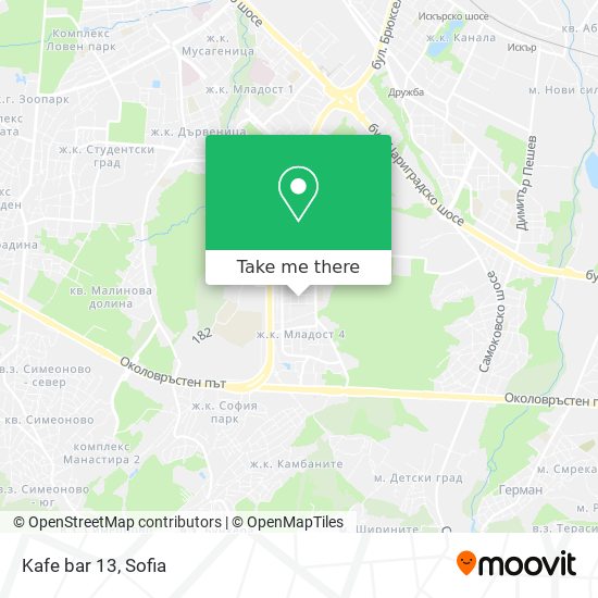 Kafe bar 13 map