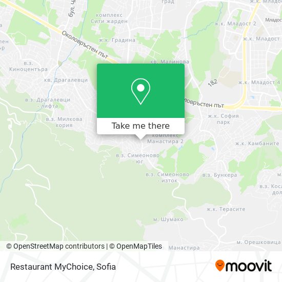 Restaurant MyChoice map