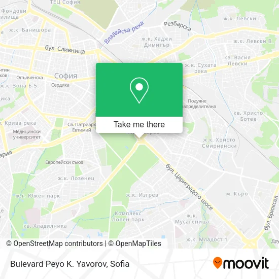 Карта Bulevard Peyo K. Yavorov