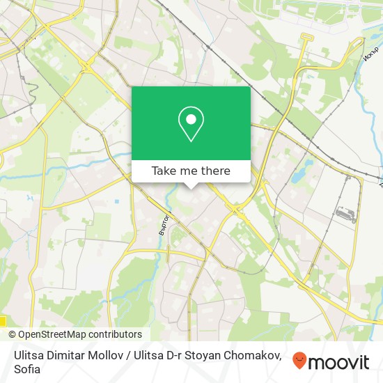 Карта Ulitsa Dimitar Mollov / Ulitsa D-r Stoyan Chomakov