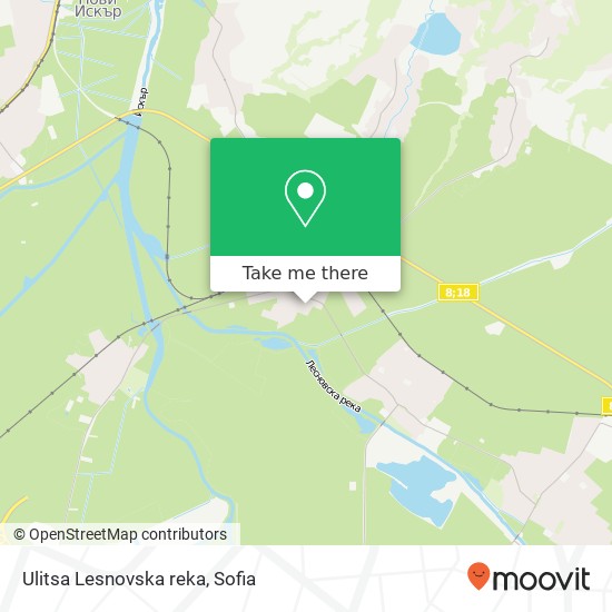 Ulitsa Lesnovska reka map