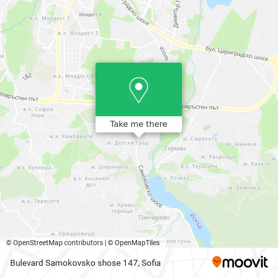 Карта Bulevard Samokovsko shose 147