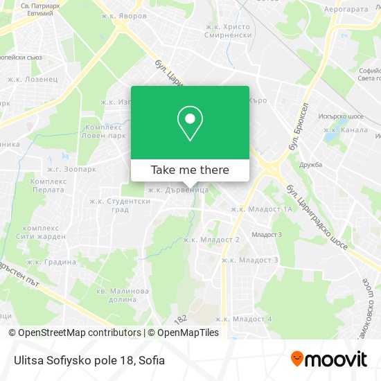 Ulitsa Sofiysko pole 18 map