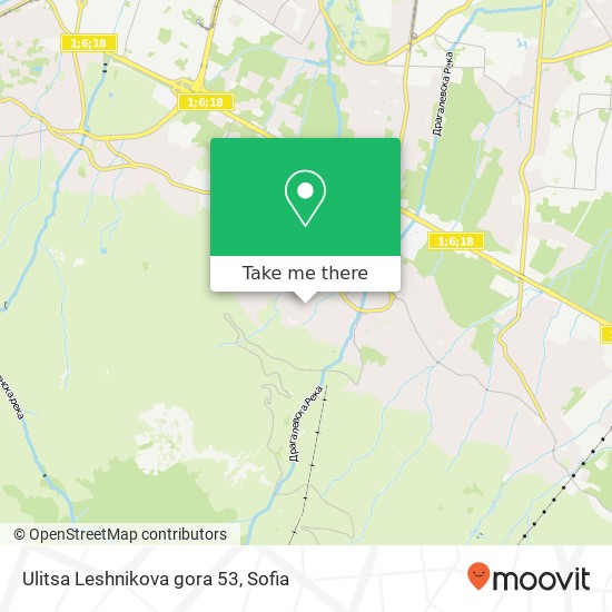 Ulitsa Leshnikova gora 53 map