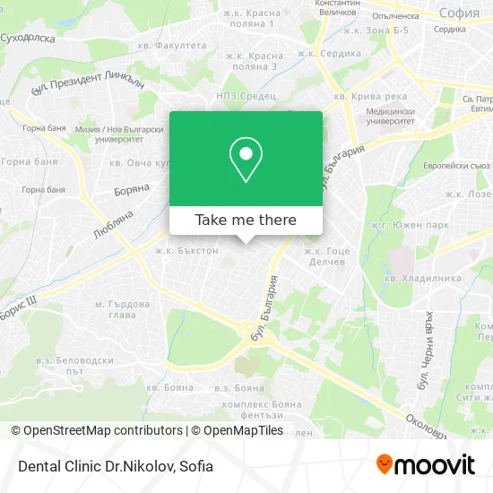 Карта Dental Clinic Dr.Nikolov