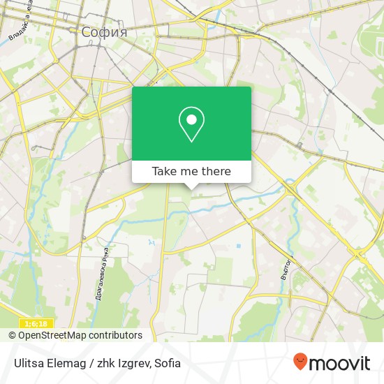Ulitsa Elemag / zhk Izgrev map