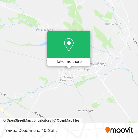 Улица Обединена 40 map