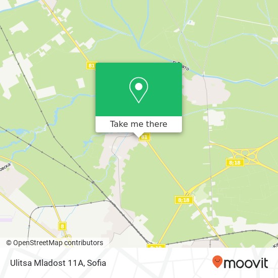 Ulitsa Mladost 11А map