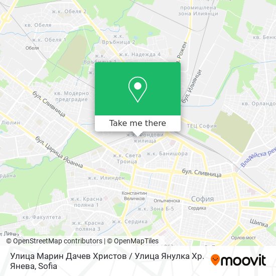 Карта Улица Марин Дачев Христов / Улица Янулка Хр. Янева