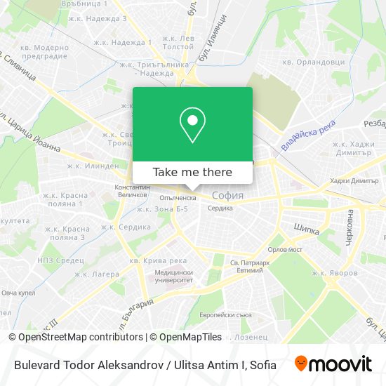 Bulevard Todor Aleksandrov / Ulitsa Antim I map
