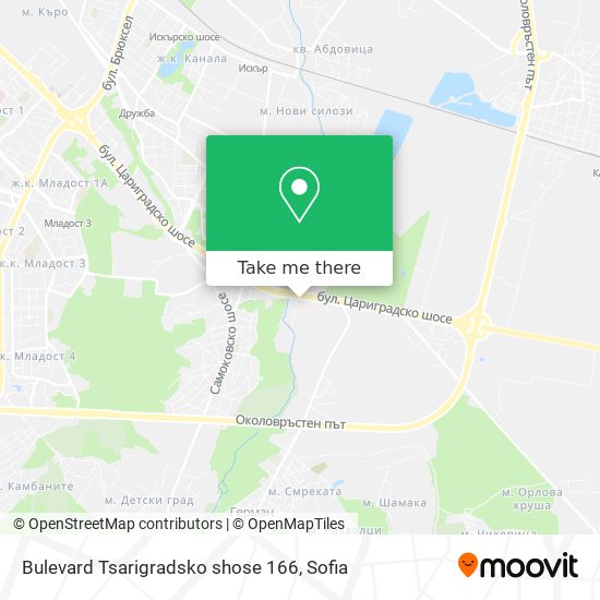 Карта Bulevard Tsarigradsko shose 166