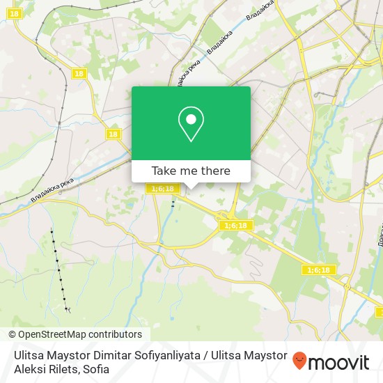 Карта Ulitsa Maystor Dimitar Sofiyanliyata / Ulitsa Maystor Aleksi Rilets