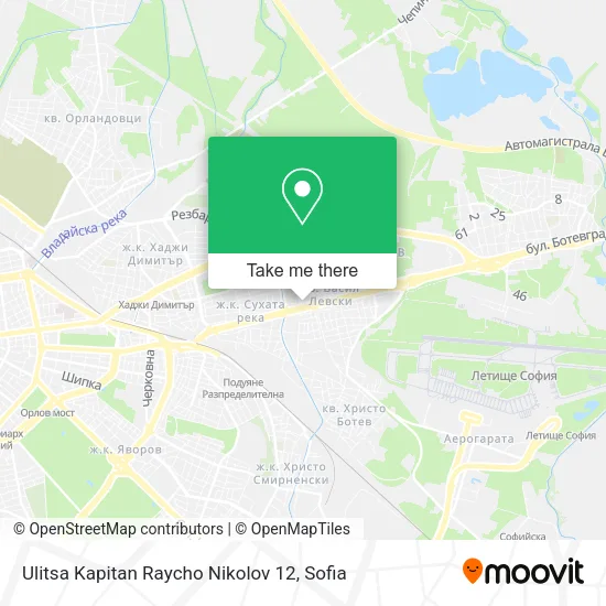 Карта Ulitsa Kapitan Raycho Nikolov 12