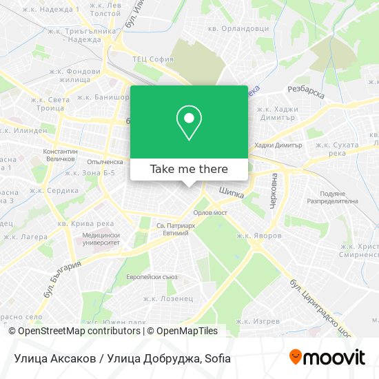 Улица Аксаков / Улица Добруджа map