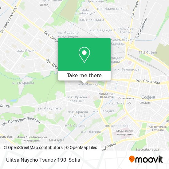 Ulitsa Naycho Tsanov 190 map