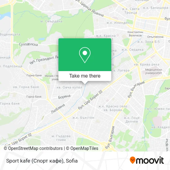 Карта Sport kafe (Спорт кафе)