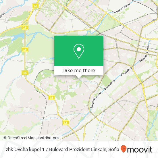 Карта zhk Ovcha kupel 1 / Bulevard Prezident Linkaln