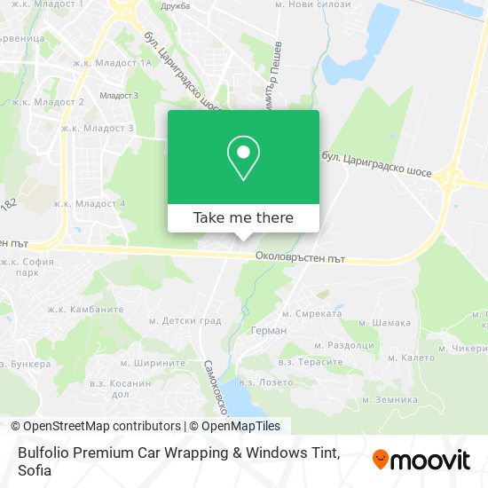 Bulfolio Premium Car Wrapping & Windows Tint map