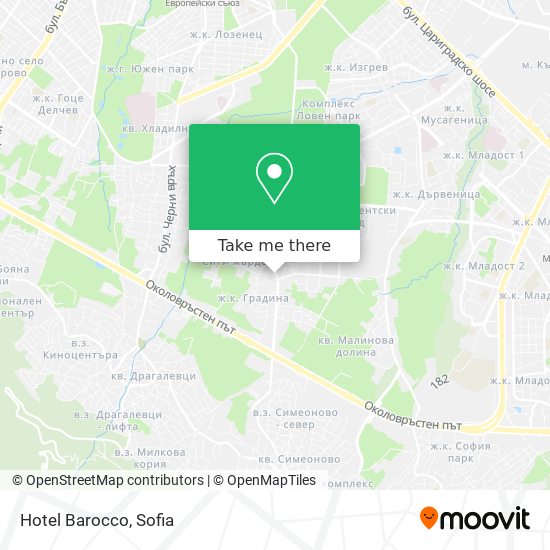 Hotel Barocco map