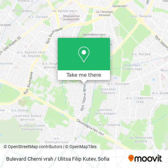 Карта Bulevard Cherni vrah / Ulitsa Filip Kutev