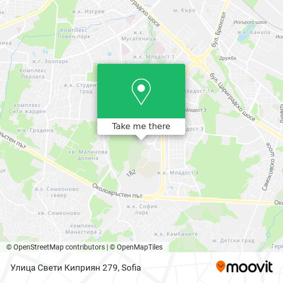 Улица Свети Киприян 279 map