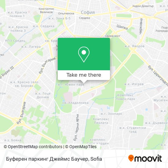 Буферен паркинг Джеймс Баучер map