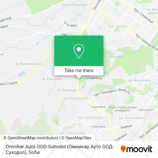 Карта Omnikar Auto OOD-Suhodol (Омникар Ауто ООД-Суходол)