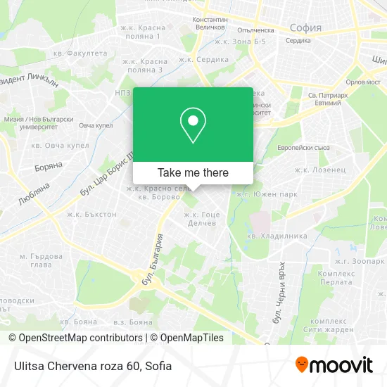 Карта Ulitsa Chervena roza 60