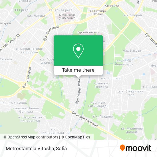Карта Metrostantsia Vitosha